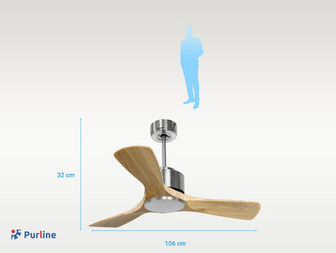 Rarotonga D106 C02 69774: Ventilador de Techo ø106 cm con Wifi Reversible Hypersilence
