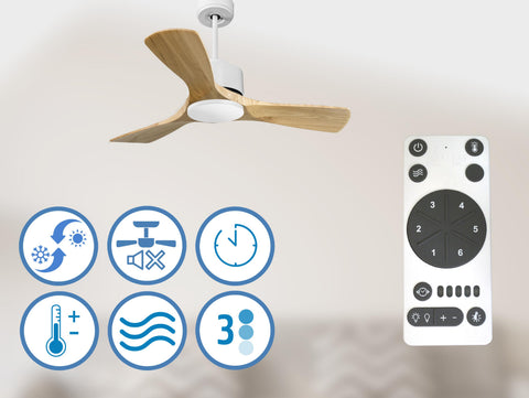 Rarotonga D106 C02 66055: Ventilador de Techo ø106 cm con Wifi Reversible Hypersilence