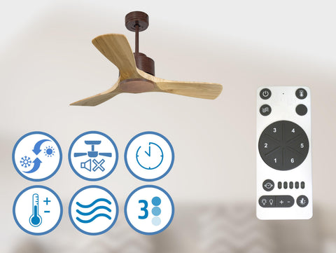 Rarotonga D106 C02 66862: Ventilador de Techo ø106 cm con Wifi Reversible Hypersilence