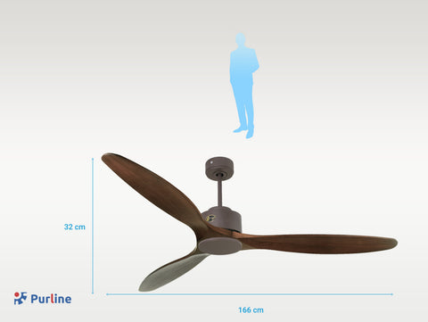   Ventilador de Techo ø166 cm con Wifi Reversible Hypersilence