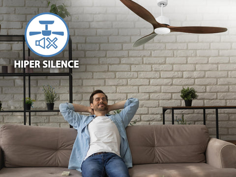   Ventilador de Techo ø166 cm con Wifi Reversible Hypersilence