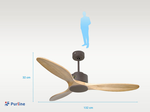   Ventilador de Techo ø132 cm con Wifi Reversible Hypersilence
