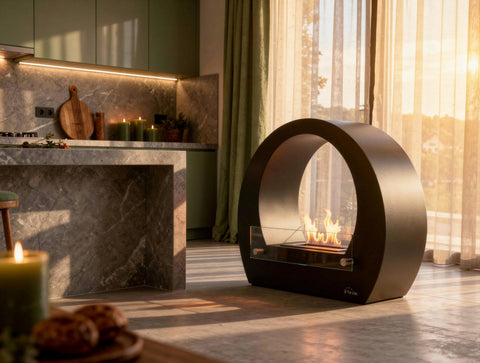 Chimeneas bioetanol de suelo Material Acero