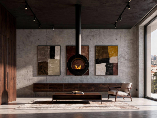 SYKE ROUND: Chimeneas bioetanol pared