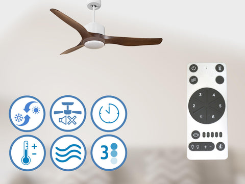 Ventilador de Techo Ultra silencioso de bajo consumo DC TetiaroaD127C02LED66180