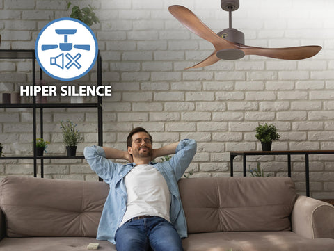 Togian D132 C02 65316: Ventilador de techo Modo Invierno/Verano Termostato Wifi Motor DC Techos Inclinados Mando a Distancia Hypersilence Memoria Vendible Shopify (AUTOMATICO)