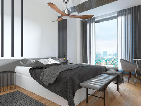   Ventilador de techo Modo Invierno/Verano Termostato Wifi Motor DC Techos Inclinados Mando a Distancia Hypersilence Memoria Vendible Shopify (AUTOMATICO)