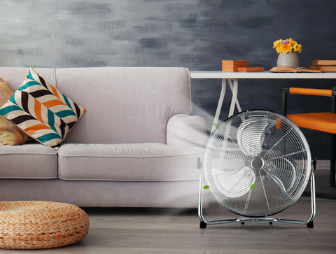 Ventilador industrial de aluminio 120 W con 3 aspas y 3 velocidades