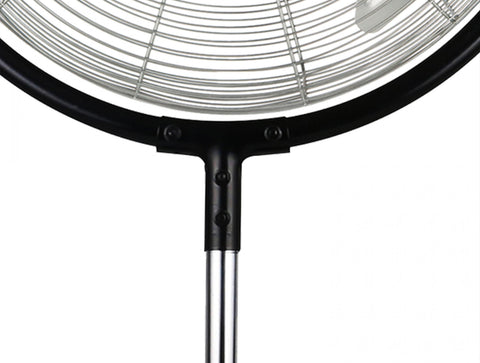 Velocidades 3 Ventilador industrial de pie en aluminio 120W con altura regulable