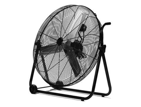 Ventilador industrial de aluminio 160 W con 3 velocidades y ruedas