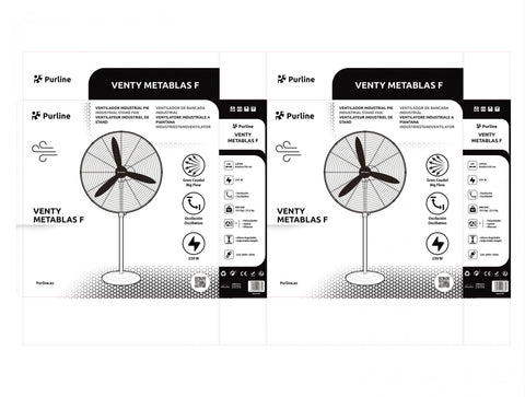 Velocidades 3 Ventilador Industrial de pie 230W con aspas de aluminio