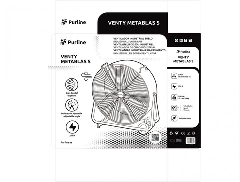 Velocidades 3 Ventilador Industrial de suelo 250W con aspas de aluminio