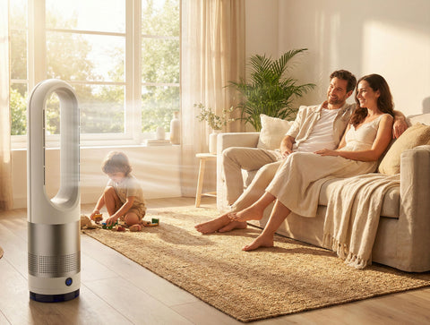 VENTY ZONDA: Ventilador sin aspas con calefactor y 8 velocidades