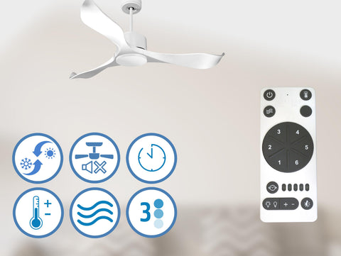 Virgin D132 C02 66038: Ventilador de techo Wifi Motor DC Mando a Distancia Adaptador 2/3 Aspas Hypersilence Memoria Vendible Shopify (AUTOMATICO)