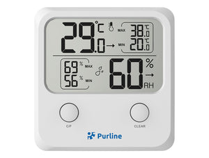 Estación Meteorológica Inalámbrica - WS01N Purline | Funciona A Pila | Pantalla Táctil | Indicador de Temperatura Y Humedad