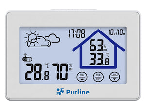 Estación meteorológica inalámbrica - WS07N de Purline | Táctil | Higrómetro | Reloj Digital