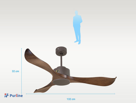   Ventilador de Techo ø132 cm con Wifi Reversible Hypersilence