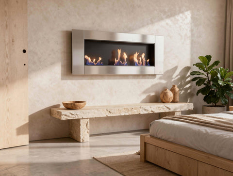 Chimeneas bioetanol pared Material Acero