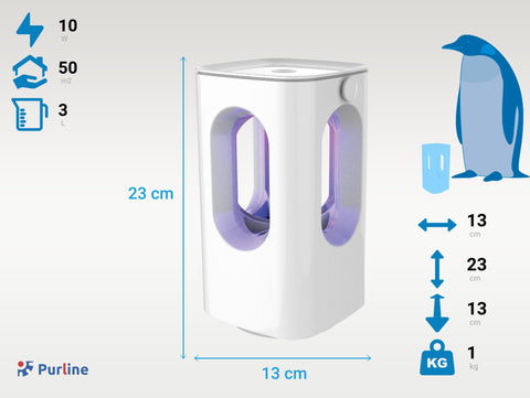 Mata insectos de sobremesa 10W con luz ultravioleta y ventilador