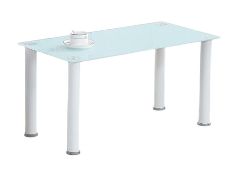 Mesa de centro de cristal 80x45cm y patas metálicas