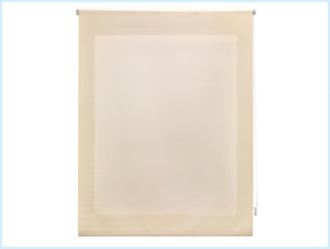 Estor enrollable traslúcido liso beige de 120x175  cm