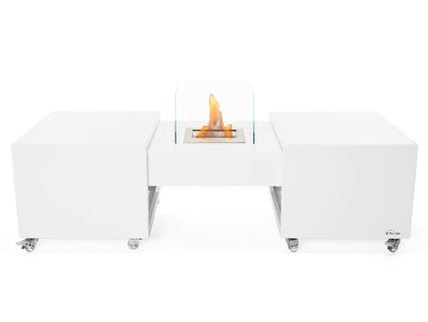 Chimenea de etanol diseño de mesa plegable con ruedas