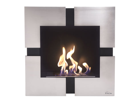 Chimenea de etanol mural de 2000W, moderno diseño cuadrado fabricado en acero