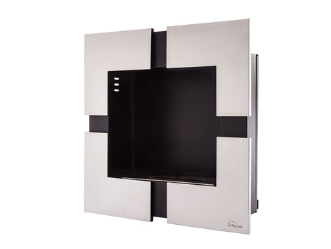 Chimenea de etanol mural de 2000W, moderno diseño cuadrado fabricado en acero