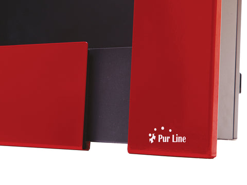 Chimenea de etanol diseño mural en color rojo