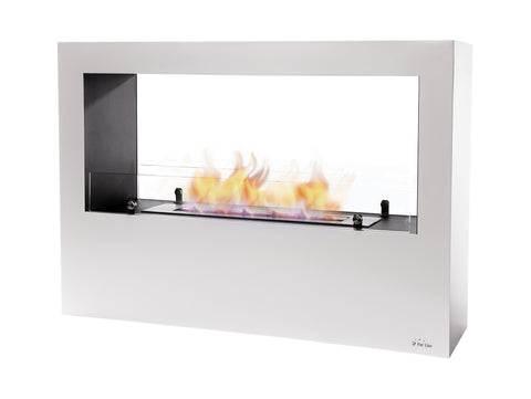 Chimenea de etanol de suelo, 3500W, diseño rectangular de grandes dimensiones en acero