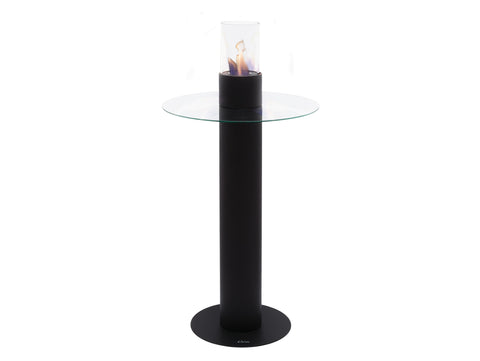 Chimenea de etanol diseño de mesa con tablero circular en cristal templado