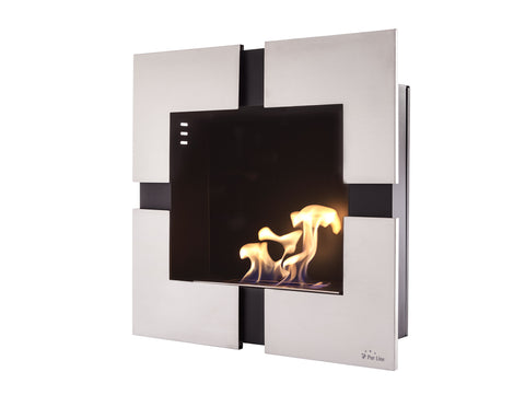 Chimenea de etanol mural de 2000W, moderno diseño cuadrado fabricado en acero