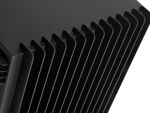 Estufa de etanol diseño cuadrado en acero negro