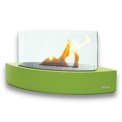 Biochimenea de sobremesa - Modelo ARGOS G | 750W | Acero Inoxidable | Verde