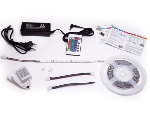 Kit completo con tira de LED multicolor para interior con mando a distancia_2