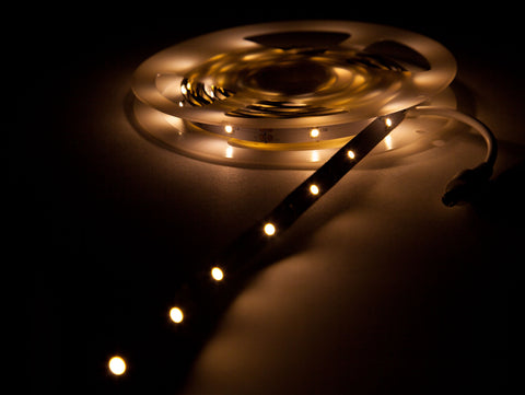 Kit de tira LED 3528 SMD, color blanco cálido para interiores_3