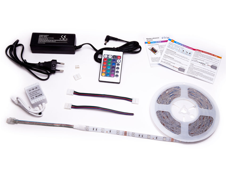 Kit de tira LED multicolor con mando a distancia para exterior e interior_4