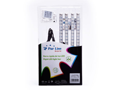 Kit de 4 barras translÃºcidas LED 5050 SMD RGB