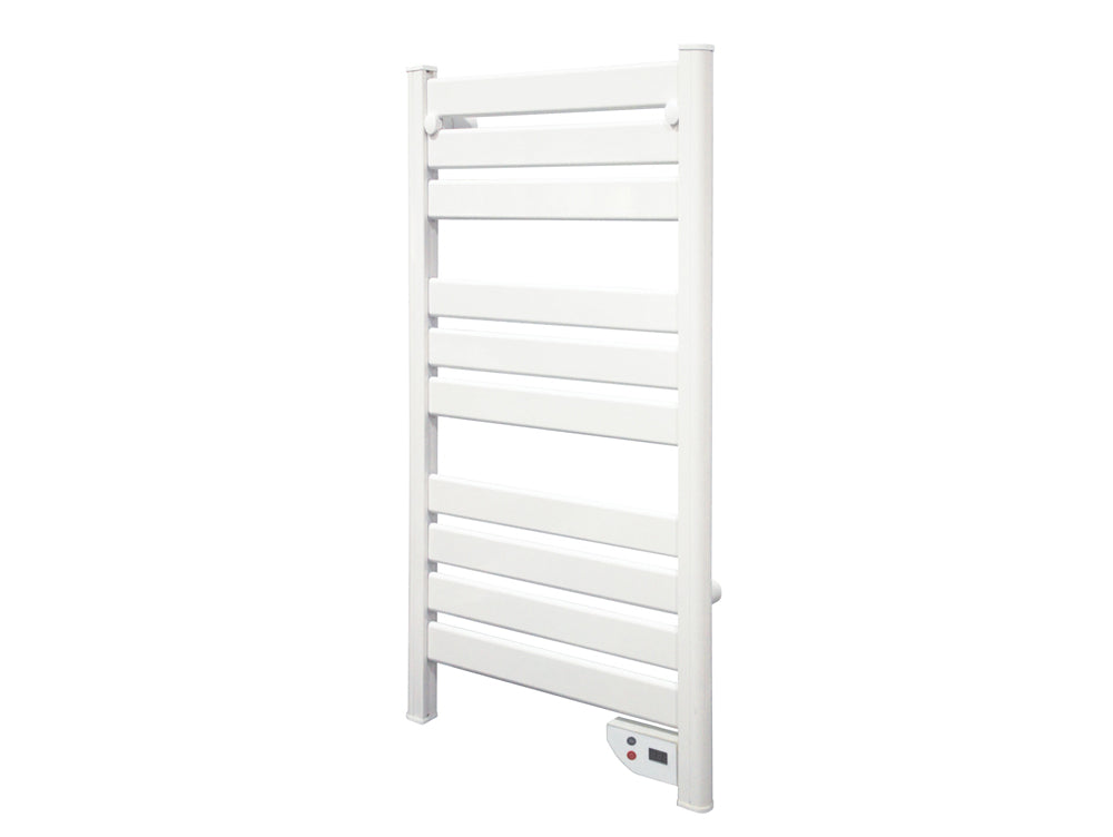 Toallero Eléctrico mural 500W en aluminio, blanco, display LED
