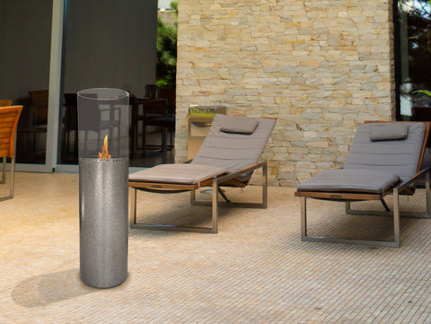 Chimenea de etanol de suelo con estampado granulado