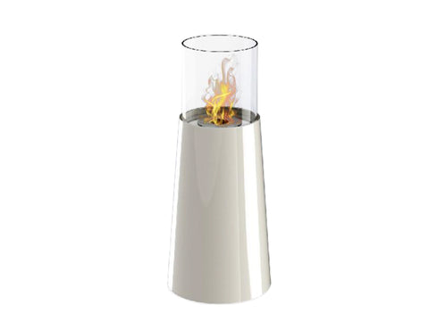 Chimenea de etanol de suelo de acero y vidrio templado
