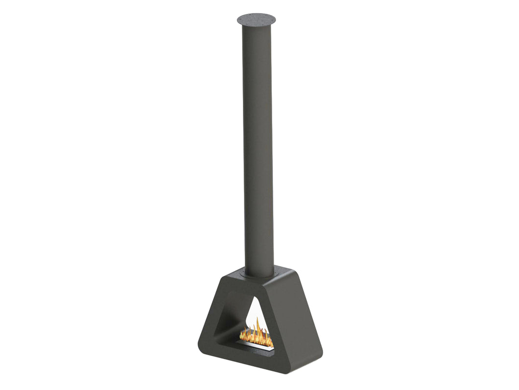 Chimenea de etanol de techo en acero negro