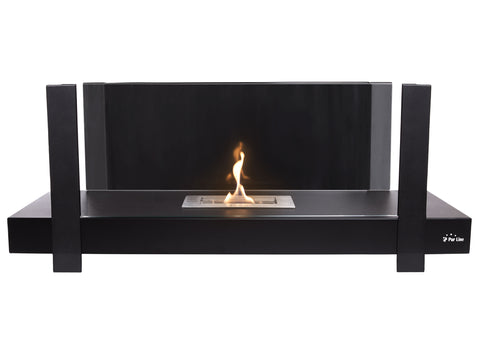 Chimenea de etanol diseño de mesa en acero negro