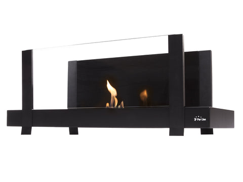 Chimenea de etanol diseño de mesa en acero negro