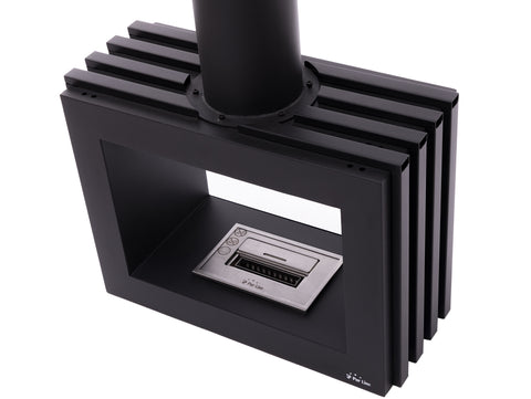 Chimenea de etanol de techo en acero negro
