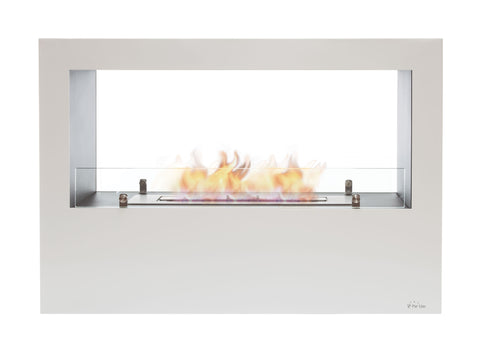 Chimenea de etanol de suelo, 3500W, diseño rectangular de grandes dimensiones en acero