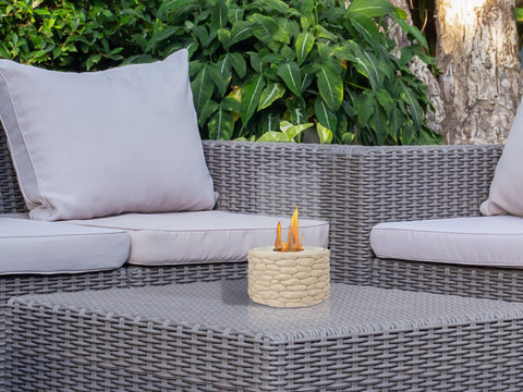 Chimenea de etanol de sobremesa de 750W de piedra artificial_2