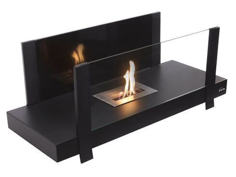 Chimenea de etanol diseño de mesa en acero negro