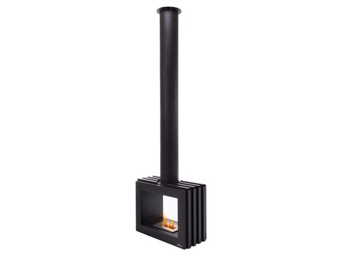 Chimenea de etanol de techo en acero negro