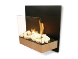 Biochimenea de pared con cristal y diseño moderno fuego real sin olores ni humos_1